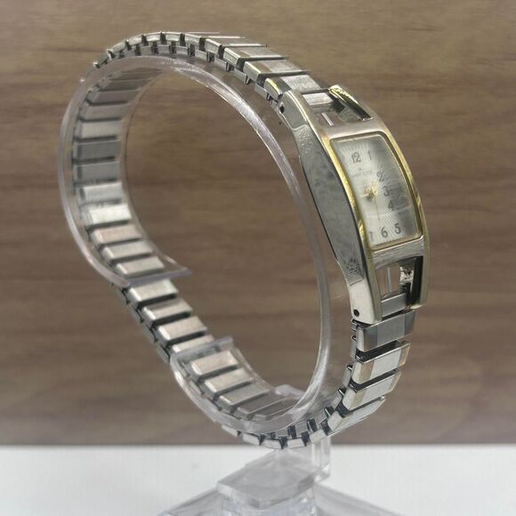 Anne Klein Two Tone Silver and Gold White Dial Quartz Analog Ladies Watch - Picture 5 of 6